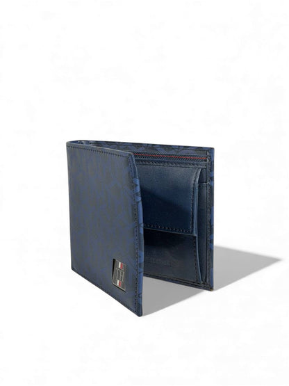 Tommy Hilfiger Blue Monogram Bifold Wallet – Luxury Men’s Accessory 💙🇺🇸