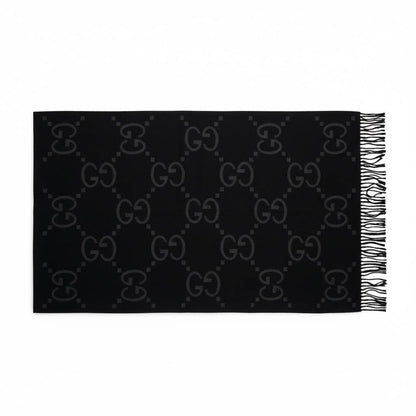 ✨ Gucci GG Monogram Black Scarf – Luxury Winter Essential 🖤🧣✨