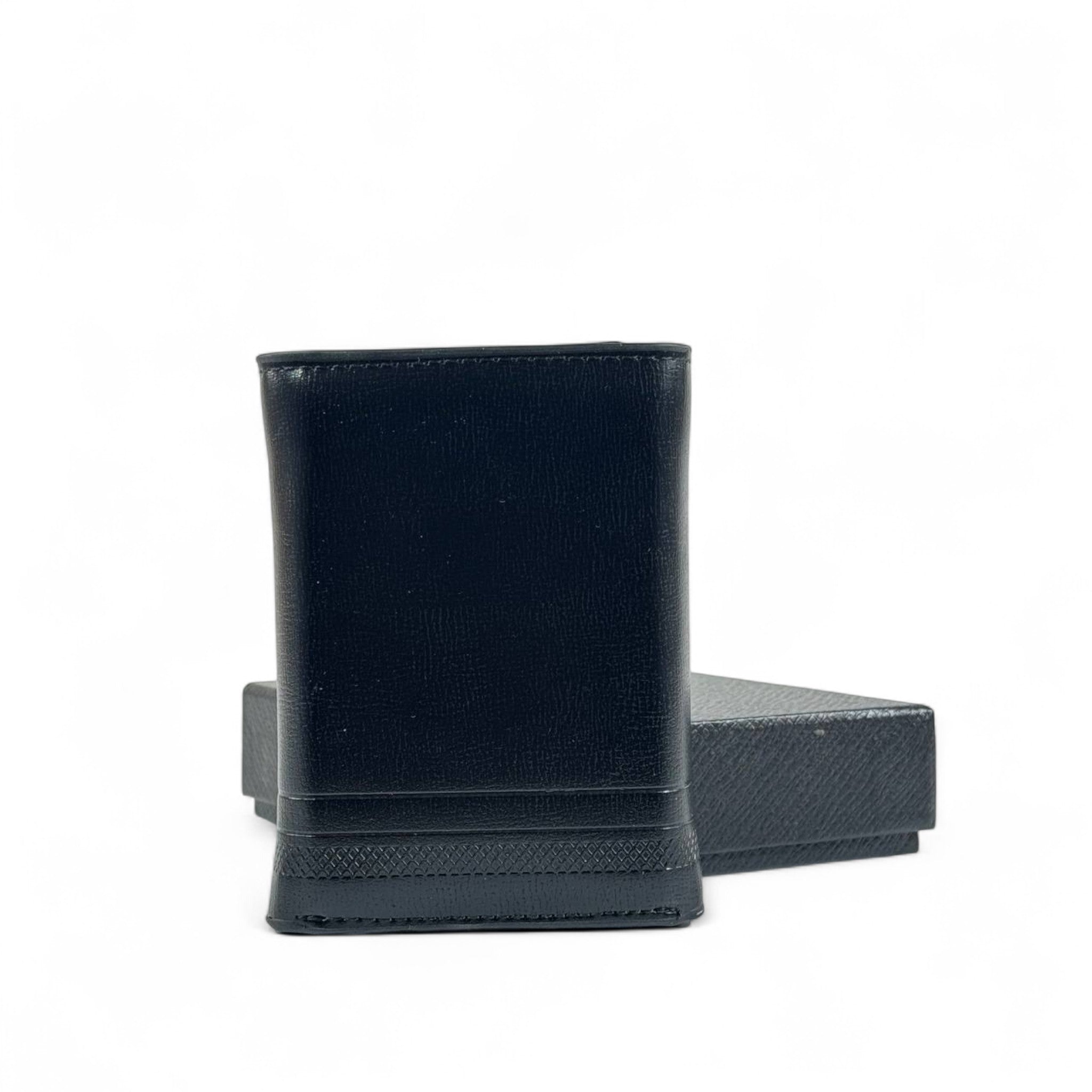🖤 Emporio Armani Black Leather Wallet – Iconic Eagle Logo