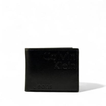 🖤 Calvin Klein Jeans Black Leather Wallet – Embossed Logo
