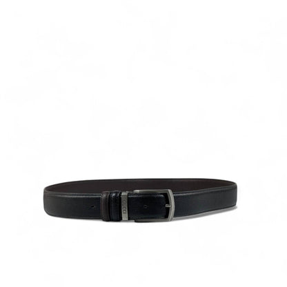 🖤 Gucci Black Leather Belt – Classic Silver Buckle | 125 cm