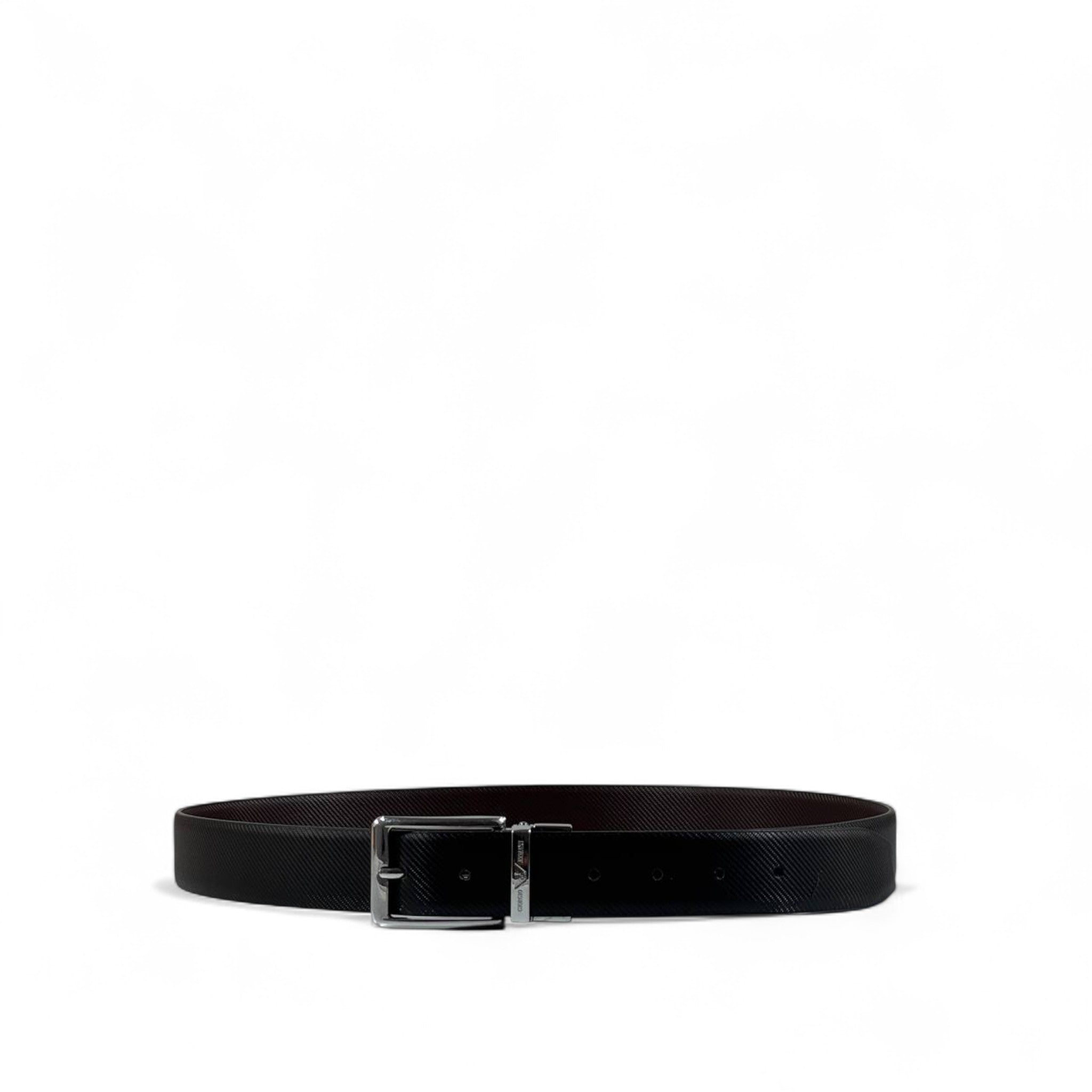 🖤 Armani Exchange Black Leather Belt – AX Logo Buckle | 115 cm