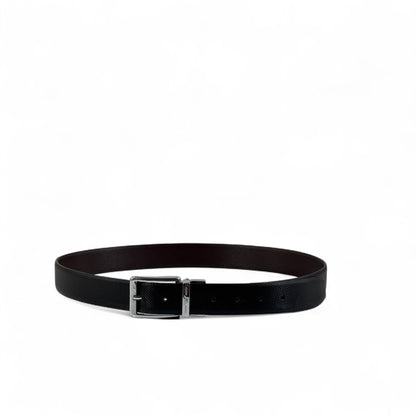 🖤 Armani Exchange Black Leather Belt – AX Logo Buckle | 115 cm