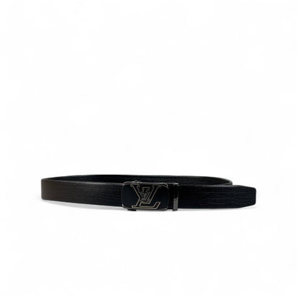 Louis Vuitton Black Croc-Embossed Belt with LV Buckle | 120 cm