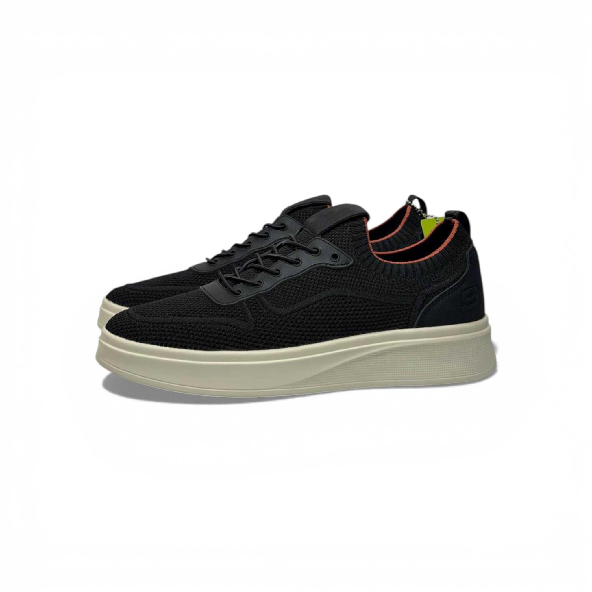 Skechers Knit Comfort Sneakers – Black Lightweight Walking Shoes 👟🖤 | Breathable Everyday Trainers