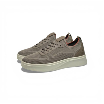 Skechers Knit Comfort Sneakers – Taupe Lightweight Walking Shoes 👟✨ | Breathable Casual Trainers