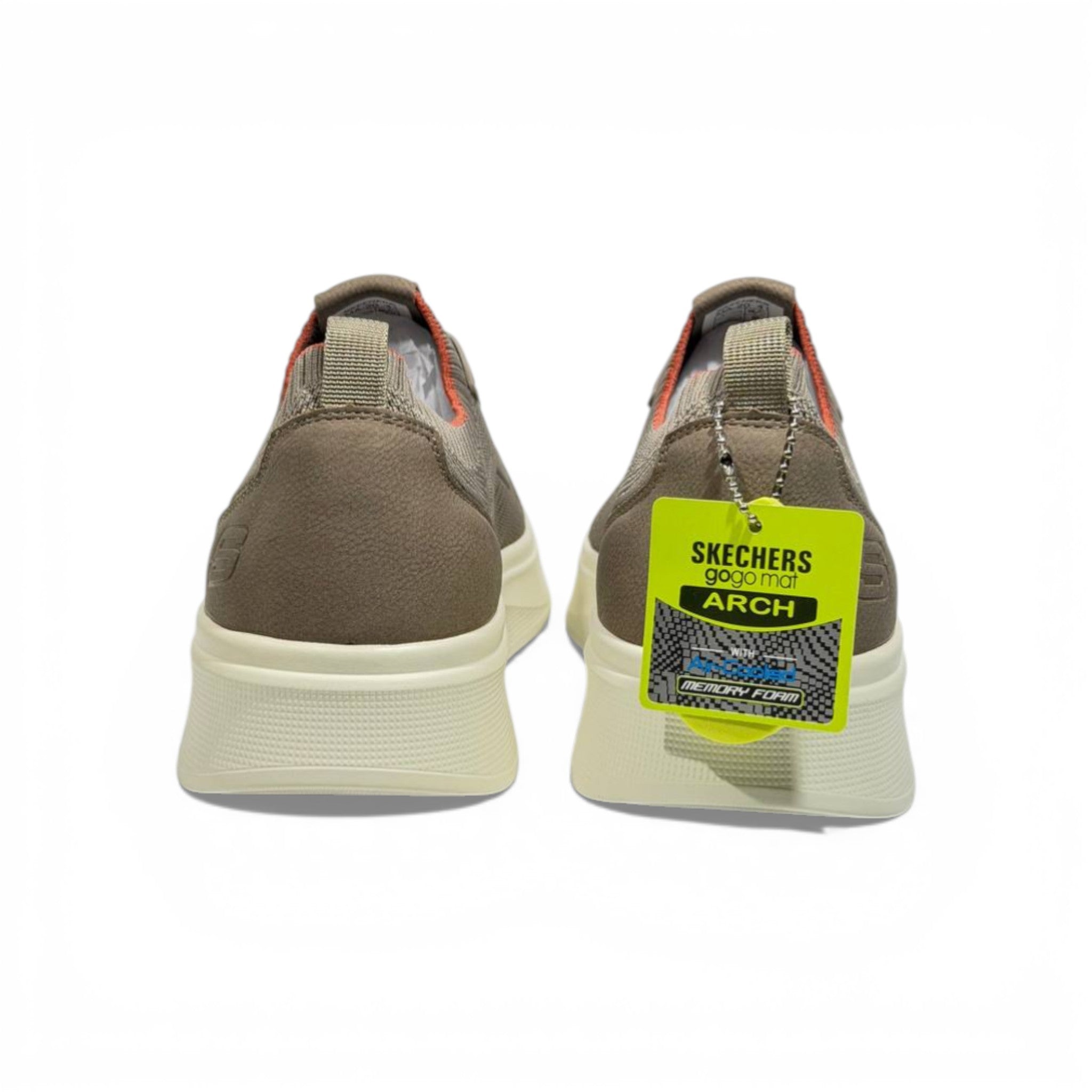 Skechers Knit Comfort Sneakers – Taupe Lightweight Walking Shoes 👟✨ | Breathable Casual Trainers