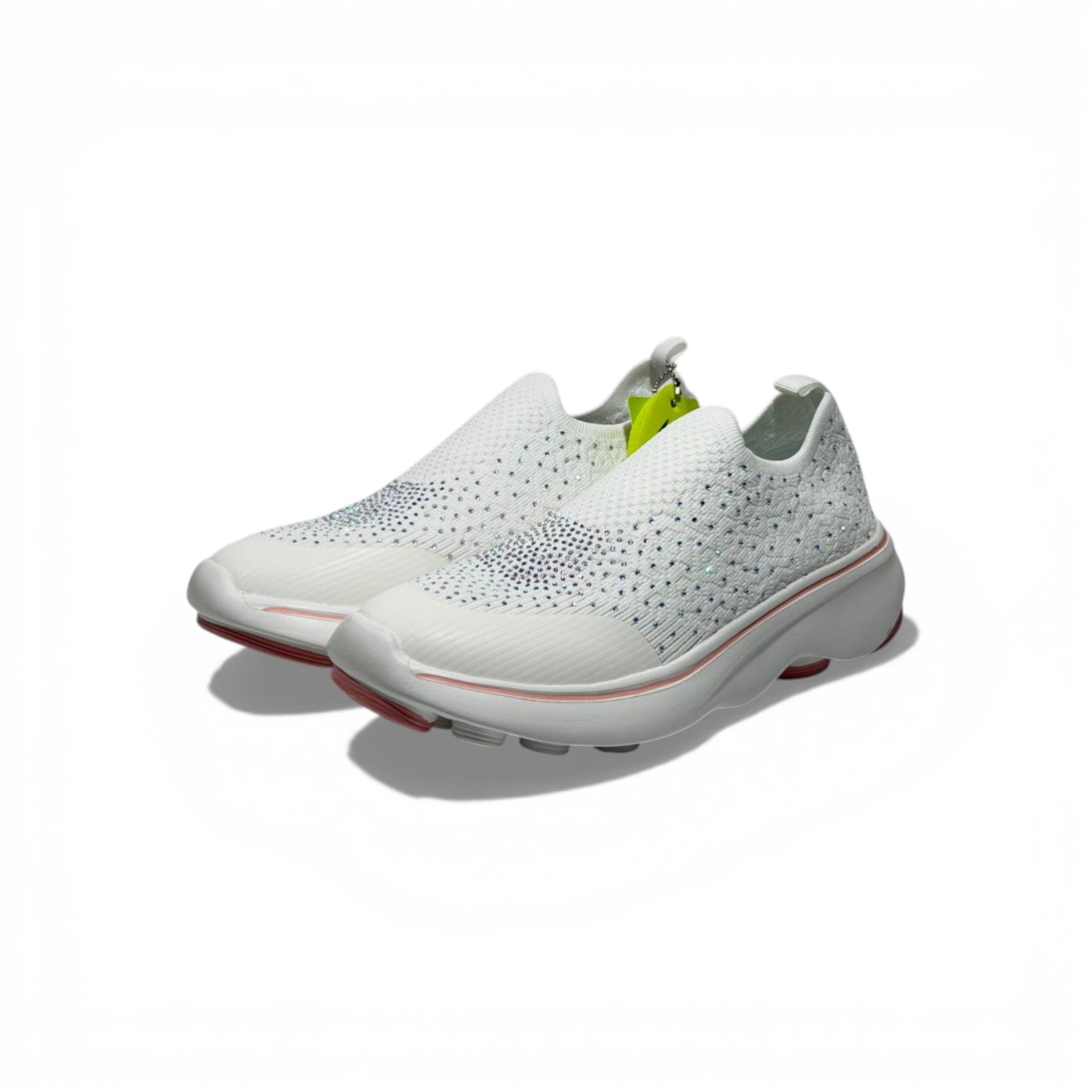Skechers Crystal Slip-On Sneakers – White Sparkle Comfort Shoes ✨👟 | Lightweight Breathable Walking Trainers
