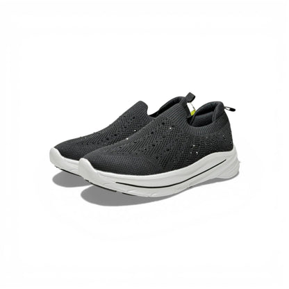 Skechers Crystal Slip-On Sneakers – Black Sparkle Comfort Shoes ✨🖤 | Lightweight Breathable Walking Trainers