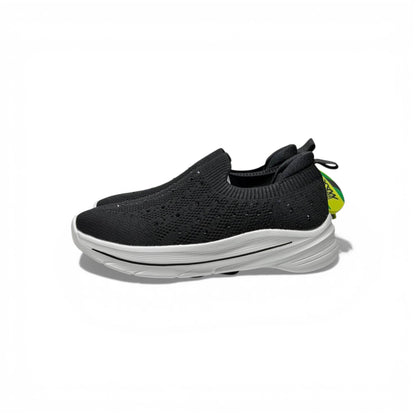 Skechers Crystal Slip-On Sneakers – Black Sparkle Comfort Shoes ✨🖤 | Lightweight Breathable Walking Trainers