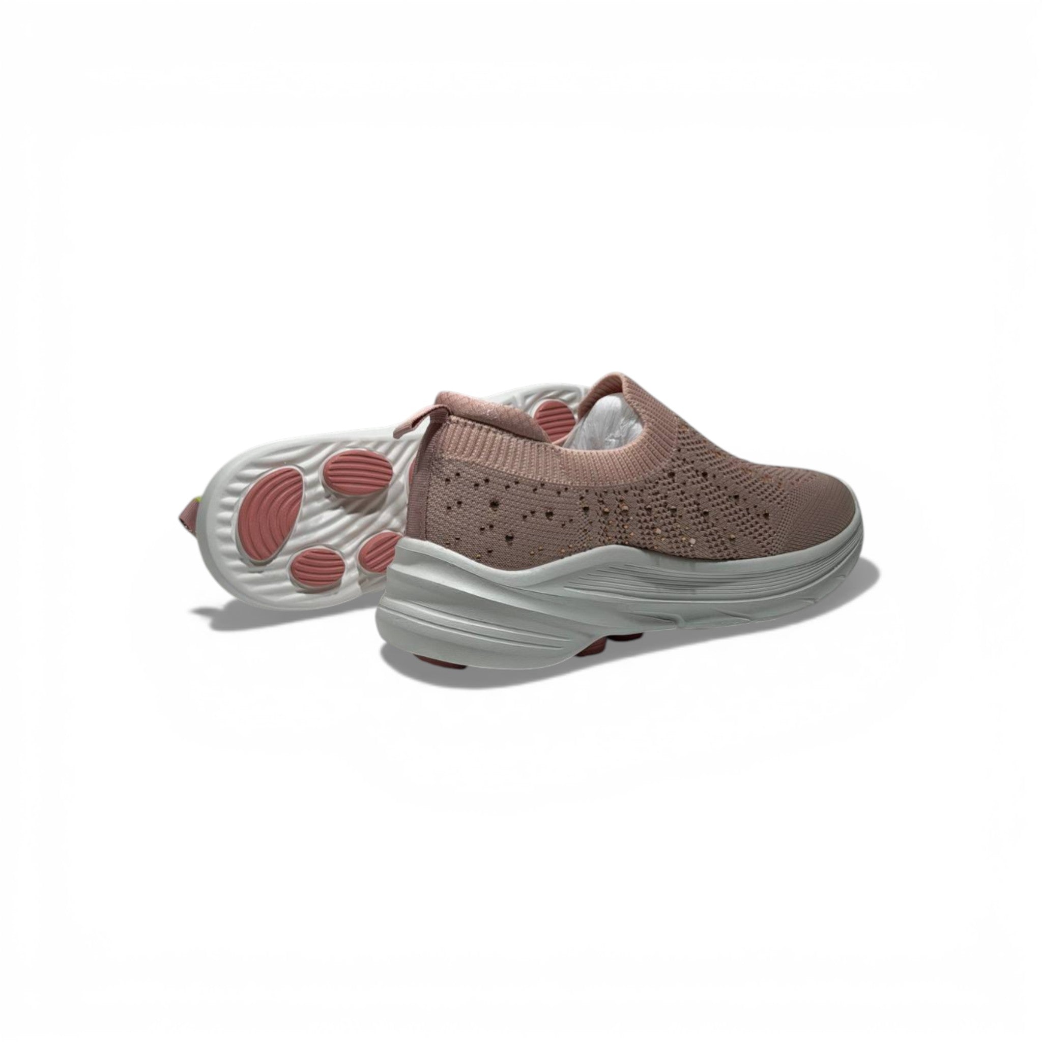 Skechers Crystal Slip-On Sneakers – Blush Pink Sparkle Comfort Shoes ✨👟 | Lightweight Breathable Walking Trainers