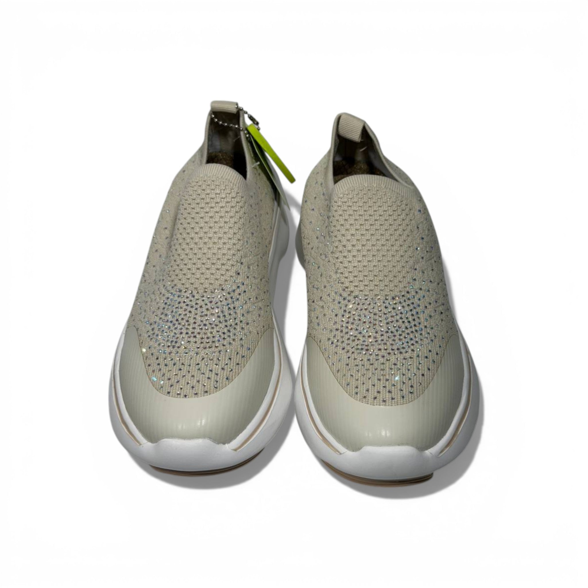 Skechers Crystal Slip-On Sneakers – Beige Sparkle Comfort Shoes ✨👟 | Lightweight Breathable Walking Trainers