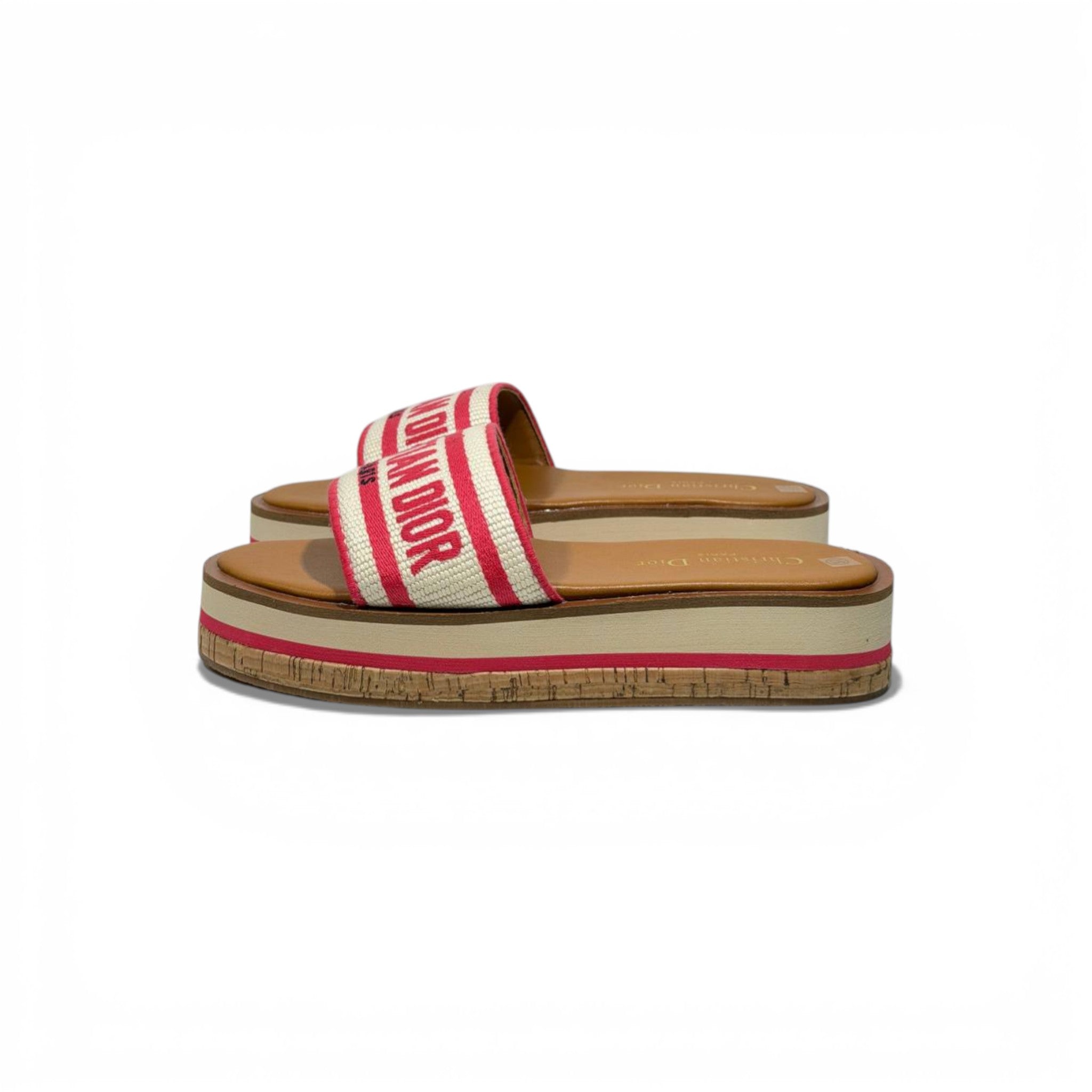 Christian Dior Paris Platform Slides – hot pink Logo Designer Sandals ❤️✨ | Luxury Summer Comfort Slides