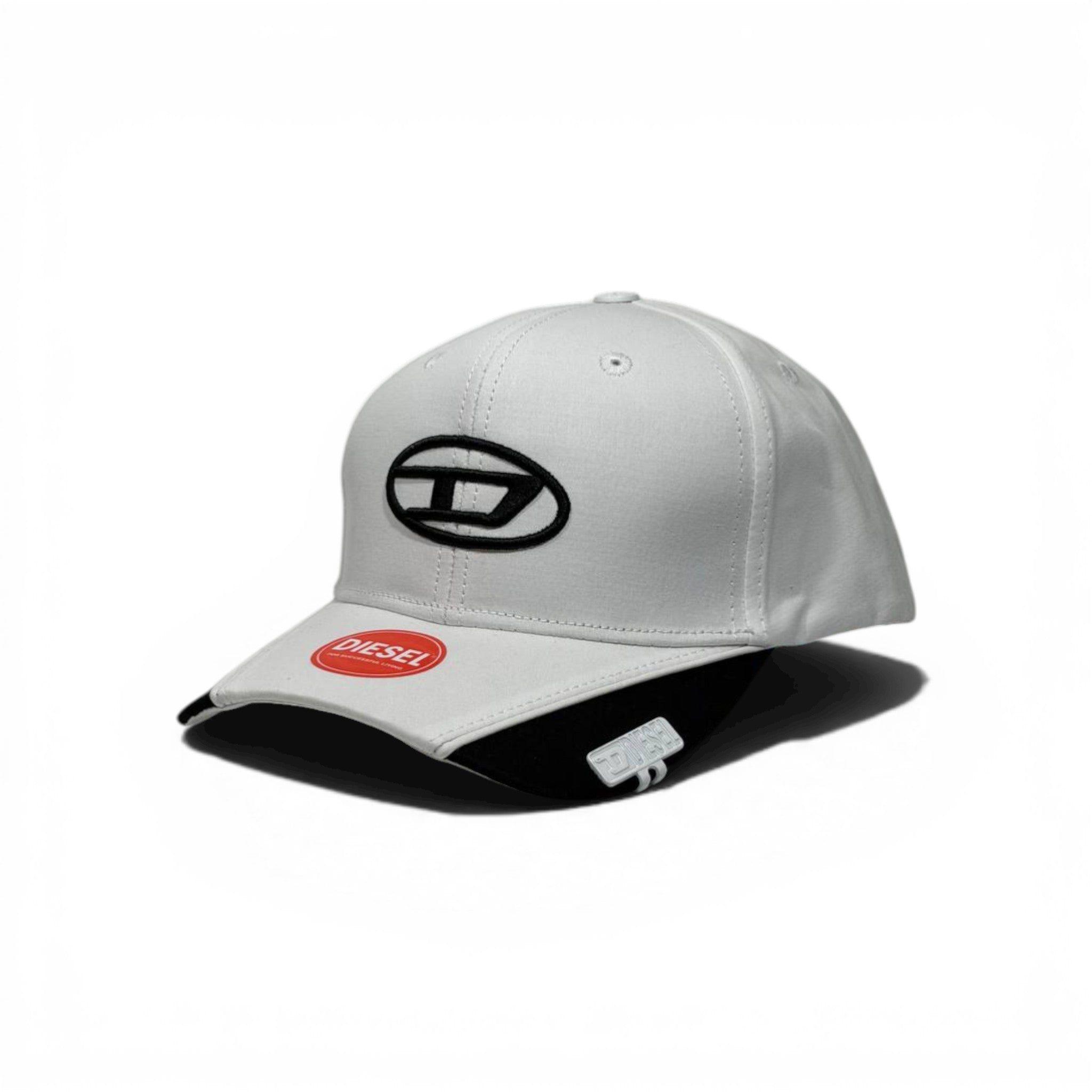 🧢 Diesel White Contrast Cap – Clean Luxury Street Edition ⚡🤍