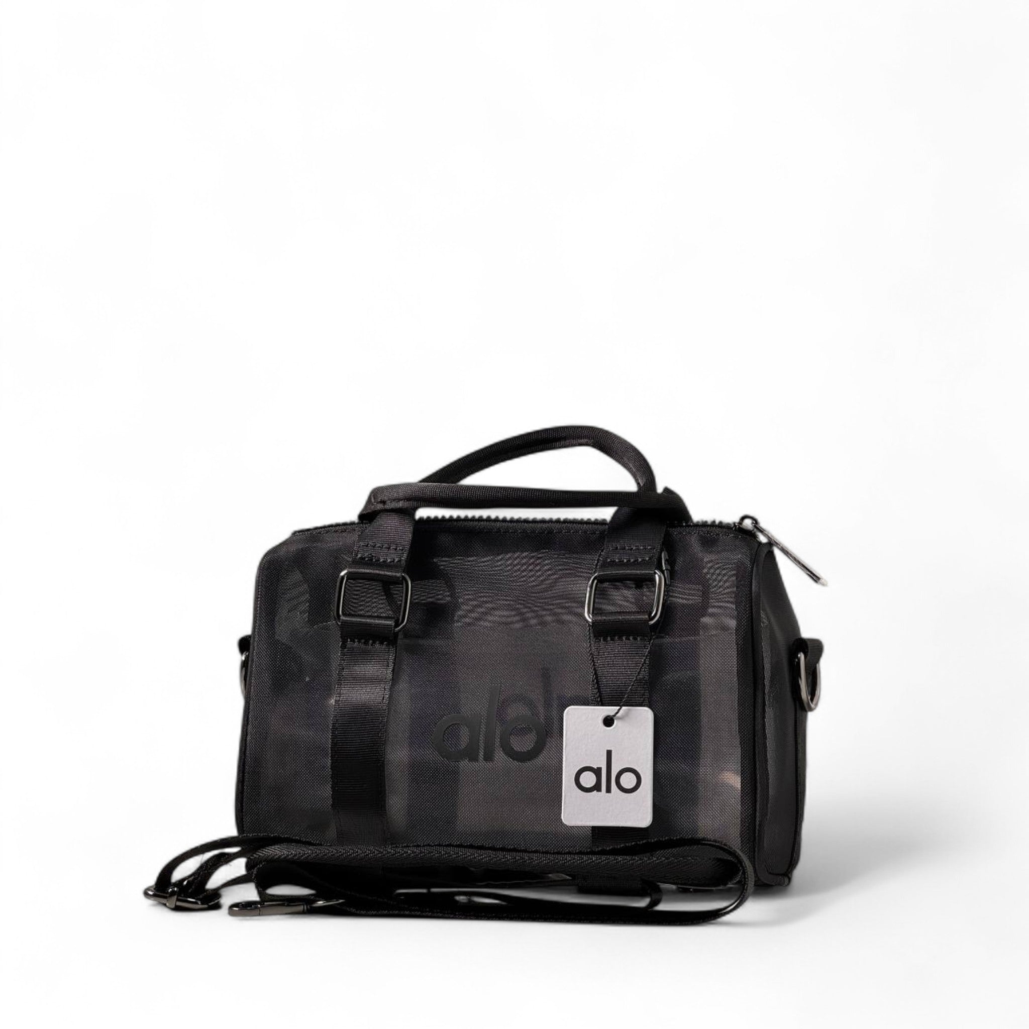 Alo Mini Duffel Bag – Sleek Black Gym & Street Essential 🖤 ( without box)