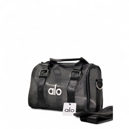 Alo Mini Mesh Duffel Bag – Black Transparent Utility Chic 🖤🧘‍♀️ ( without box)
