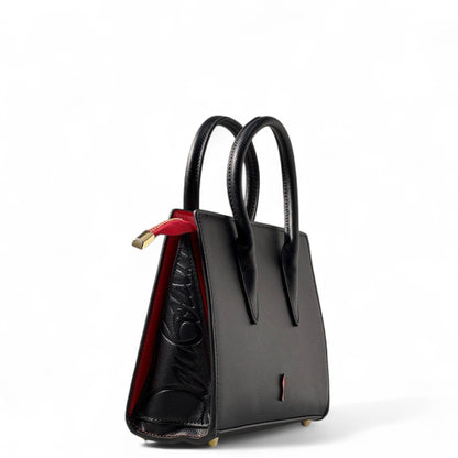 Christian Louboutin Cabarock Vertical Mini Tote – Studded Black & Red Power Statement 🖤❤️