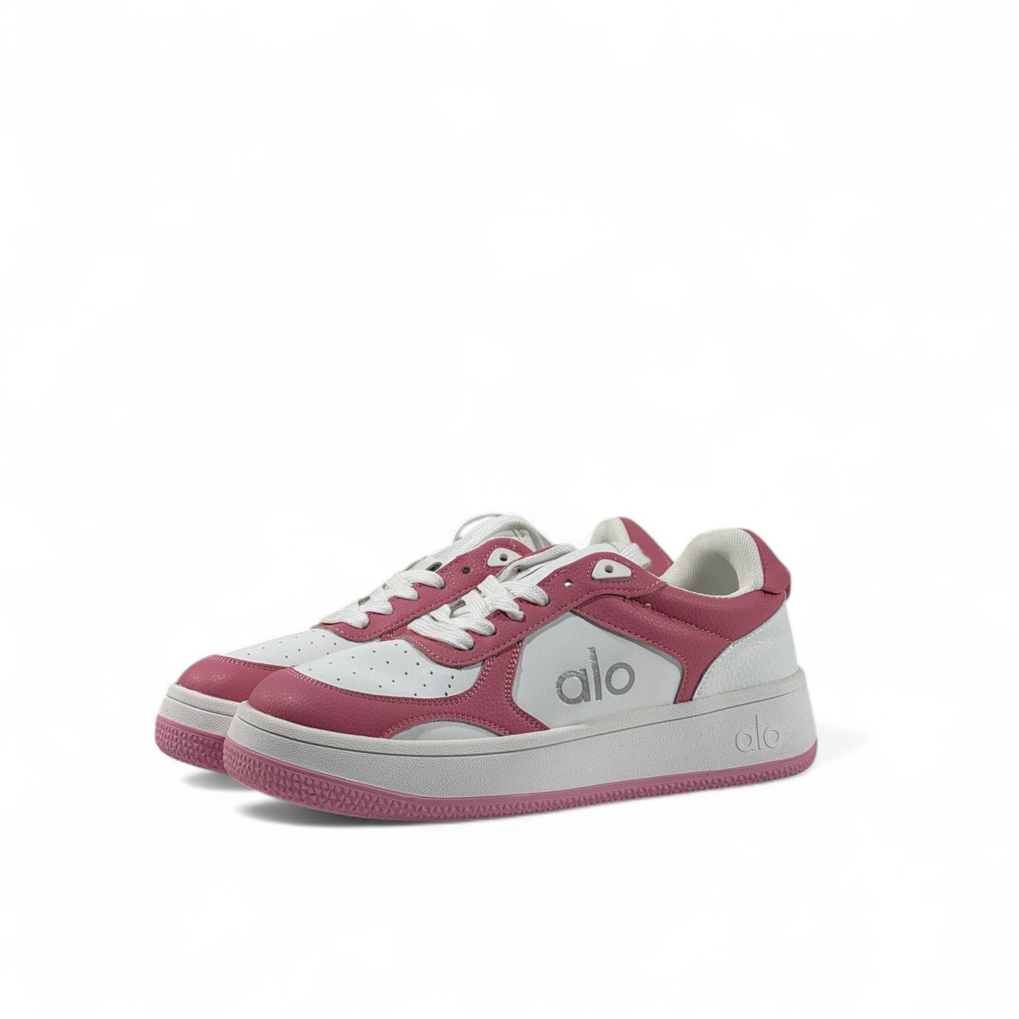 Alo Pink & White Sneakers – Sporty Chic Meets Everyday Comfort