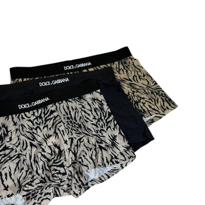 Dolce & Gabbana Inspired Animal Print Men's Boxer Set – 3 Luxury Pieces