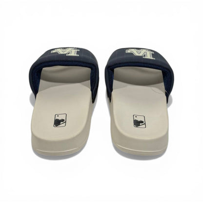 ⚾ LA Logo Slides – Navy & Beige Street Comfort Edition