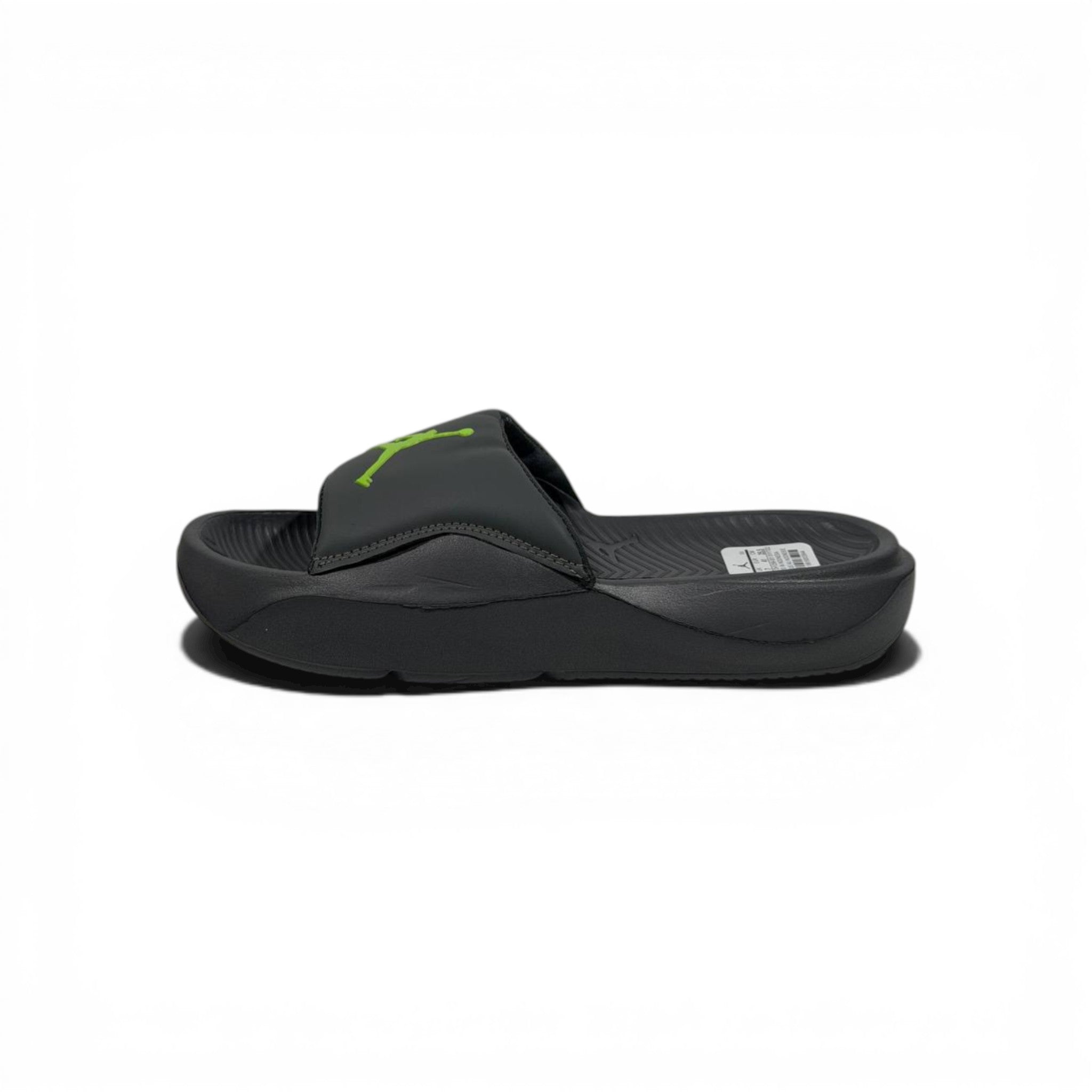 ⚫🟢 Air Jordan Neon Slides – Grey & Lime Sport Edition