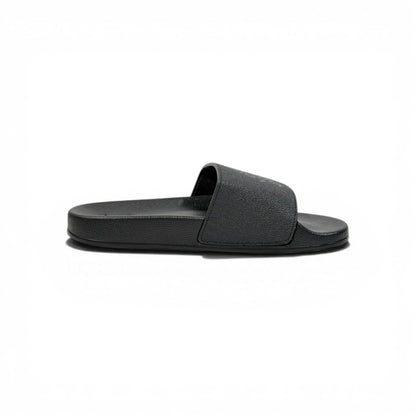 🖤✨ LV Inspired Slides – Black Luxury Minimal Edition