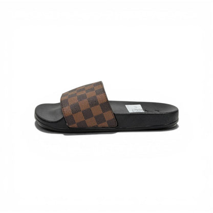 🤎🧩 Louis Vuitton Damier Slides – Brown Classic Edition