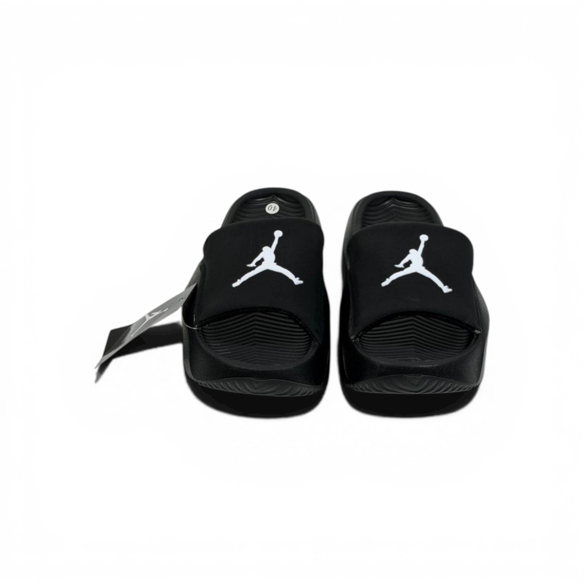⚫⚪ Air Jordan Slides – Black Classic Essential Edition