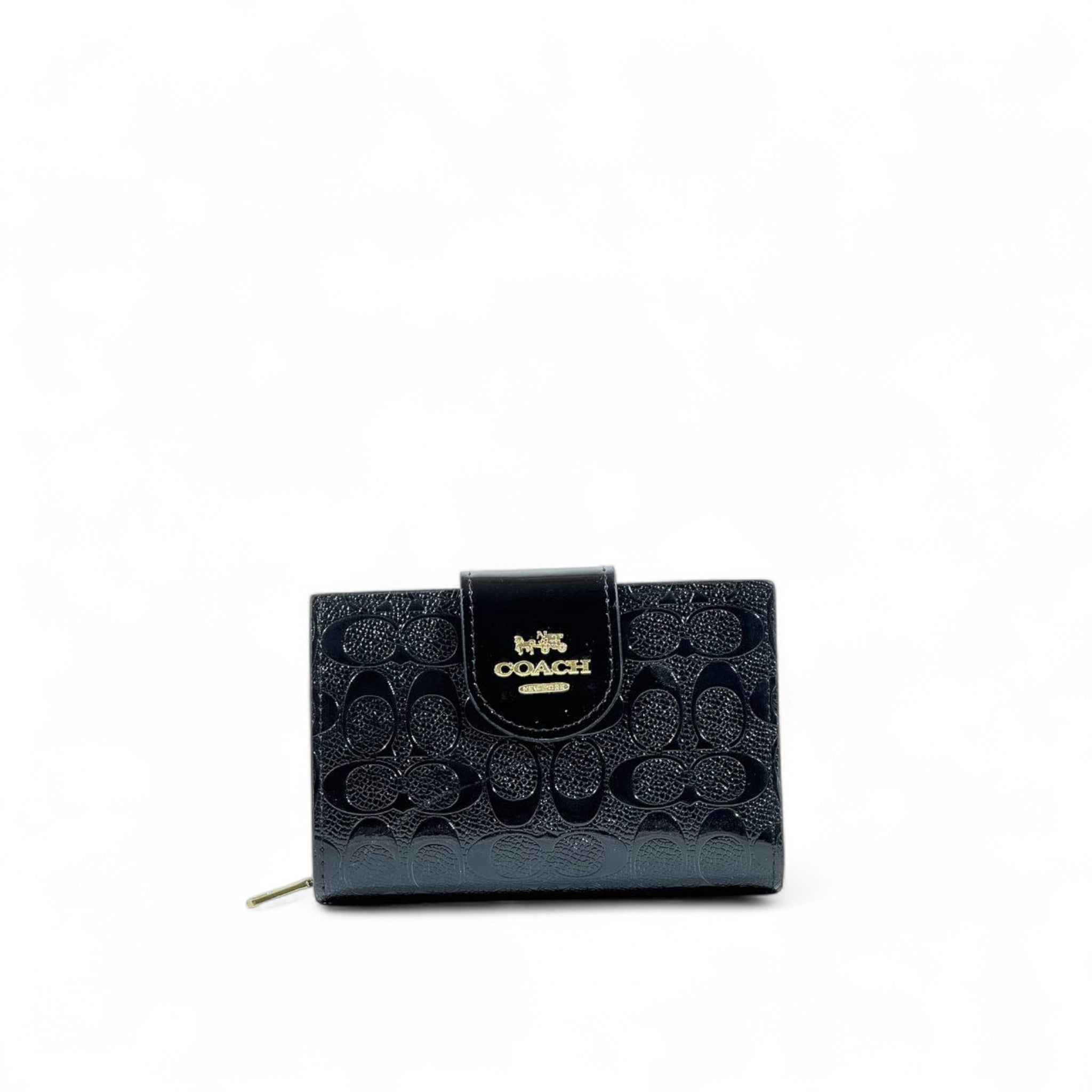 Coach Embossed Black Leather Wallet 🖤✨ | Timeless Luxury
