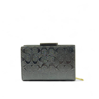 Coach Embossed Black Leather Wallet 🖤✨ | Timeless Luxury