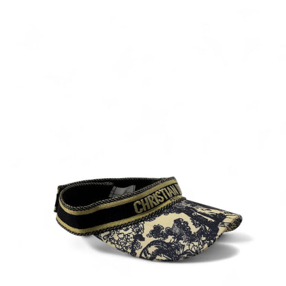 Christian Dior Toile de Jouy Embroidered Visor 🖤✨