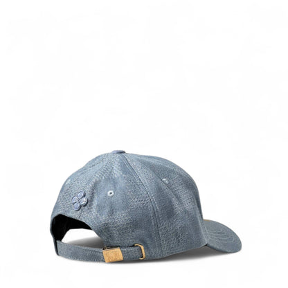 Louis Vuitton Light Denim Cap – Navy Gothic LV Patch 💙🧢