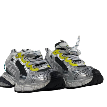 🔥 Balenciaga 3XL Sneakers – Silver/Black with Neon Yellow Accents 👟⚡