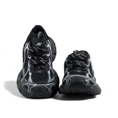 Balenciaga 3XL Sneakers – Black & Silver Oversized Luxe 🖤⚡