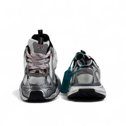 🔥 Balenciaga 3XL Sneakers – Metallic Silver Grey Chunky Trainers 👟⚡