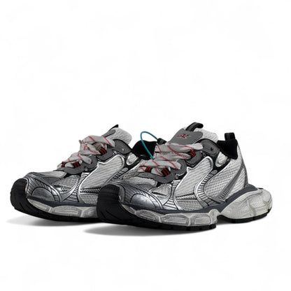🔥 Balenciaga 3XL Sneakers – Metallic Silver Grey Chunky Trainers 👟⚡