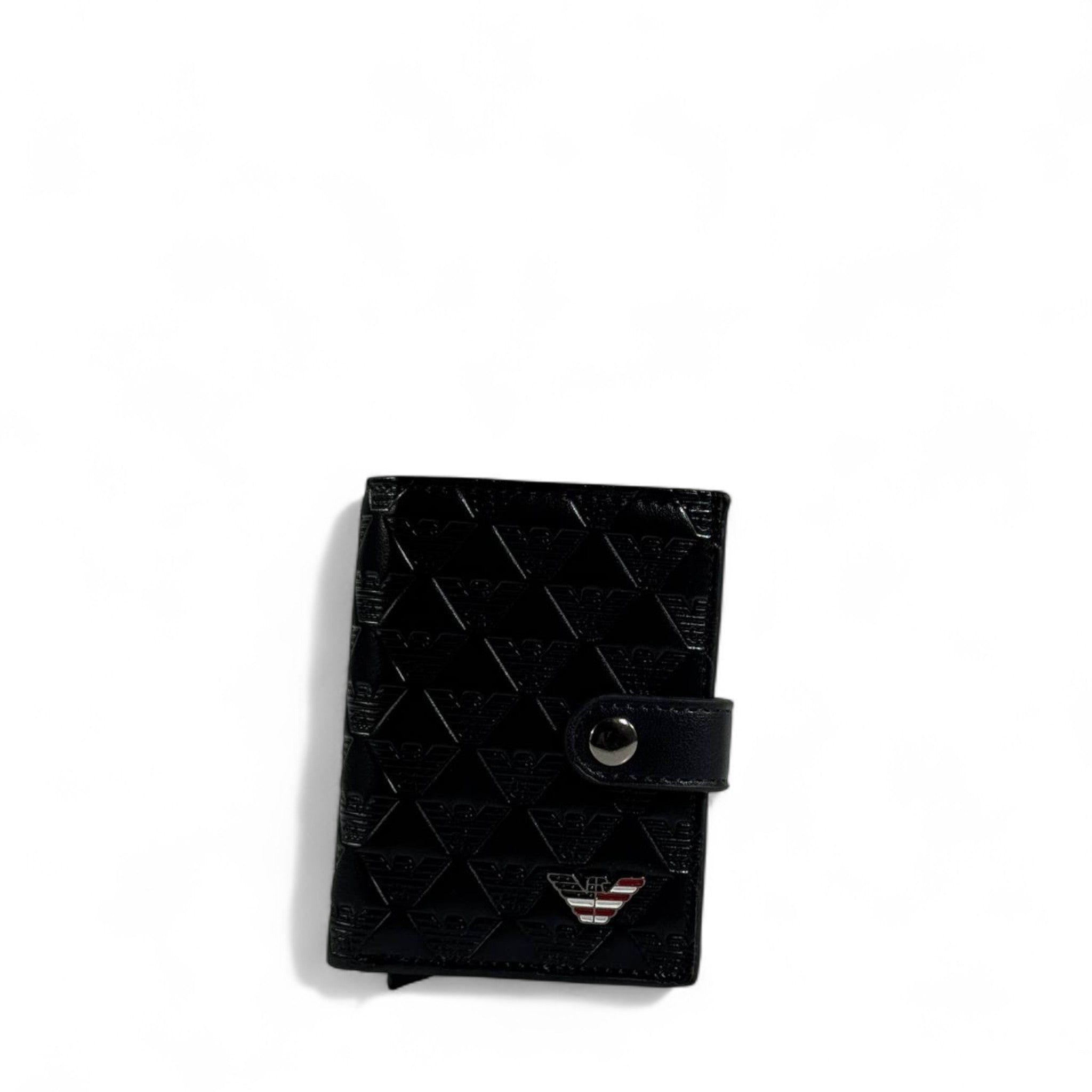 Giorgio Armani Black Embossed Wallet – Iconic Eagle Design 🖤🦅