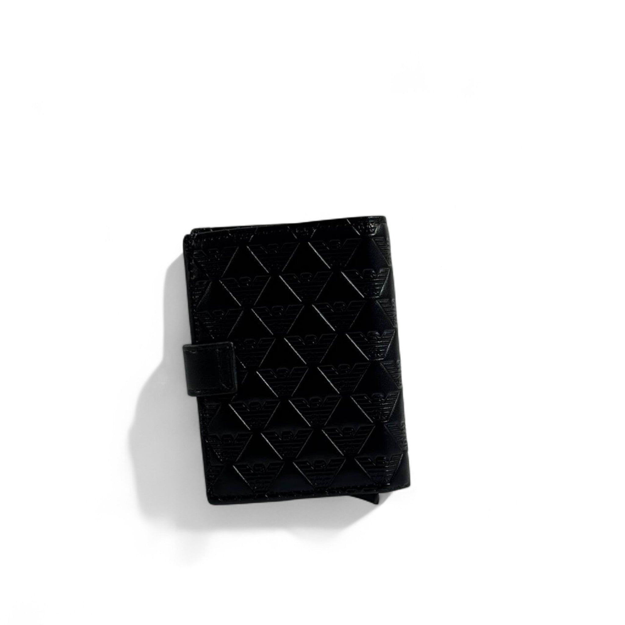 Giorgio Armani Black Embossed Wallet – Iconic Eagle Design 🖤🦅