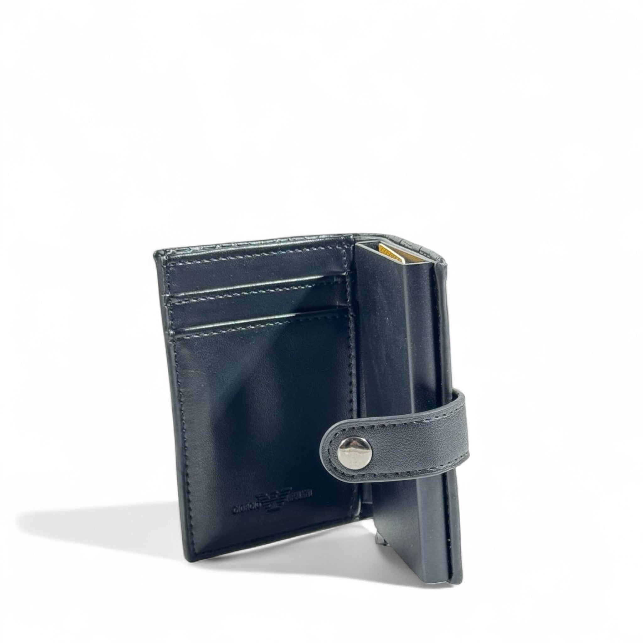 Giorgio Armani Black Embossed Wallet – Iconic Eagle Design 🖤🦅