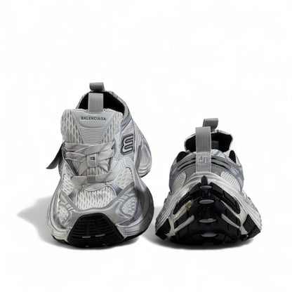 🔥 Balenciaga 10XL Sneakers – White Silver Oversized Chunky Trainers 👟⚡