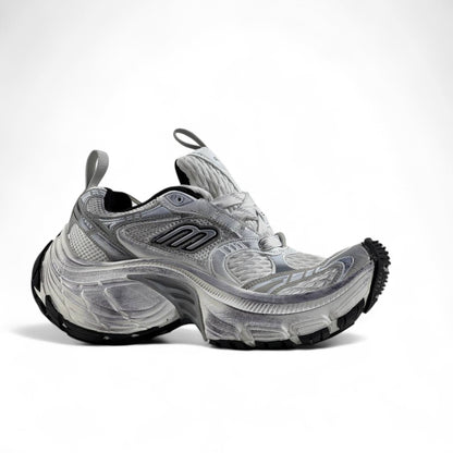 🔥 Balenciaga 10XL Sneakers – White Silver Oversized Chunky Trainers 👟⚡