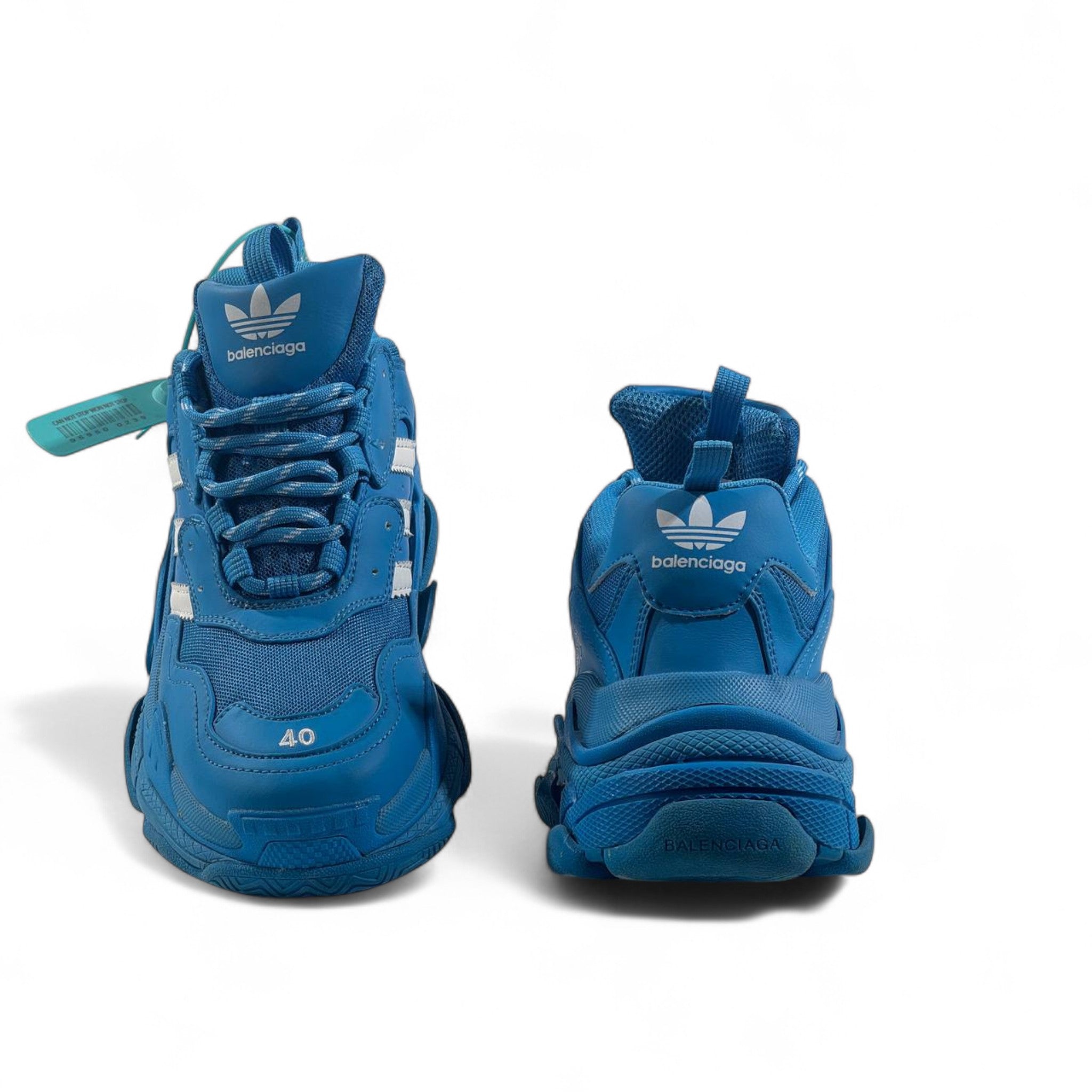 🔥 Balenciaga x Adidas Triple S Sneakers – Blue Chunky Trainers 👟⚡