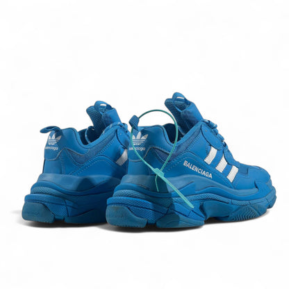 🔥 Balenciaga x Adidas Triple S Sneakers – Blue Chunky Trainers 👟⚡