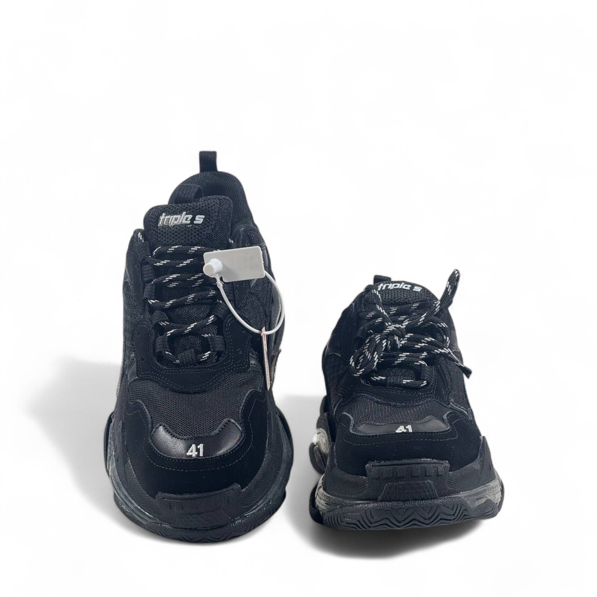 🔥 Balenciaga Triple S Sneakers – All Black Chunky Trainers 👟⚡