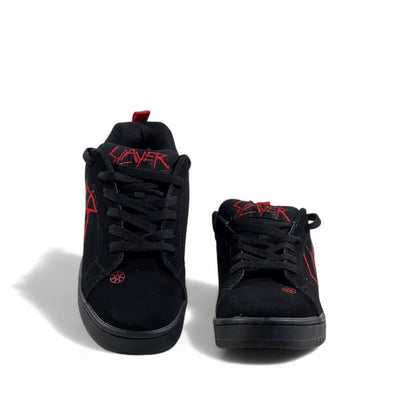 🔥 DC Shoes x Slayer Sneakers – Black Suede Limited Edition 👟🔴