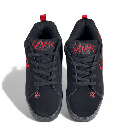 🔥 DC Shoes x Slayer Sneakers – Black Suede Limited Edition 👟🔴