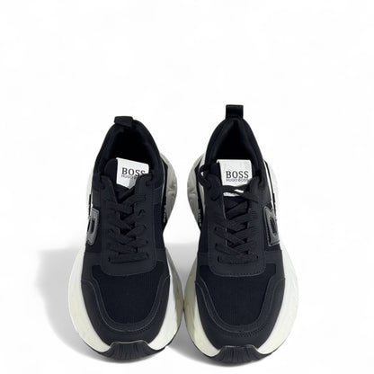 🔥 Hugo Boss BOSS Chunky Sneakers – Black & White Luxury Trainers 👟⚡