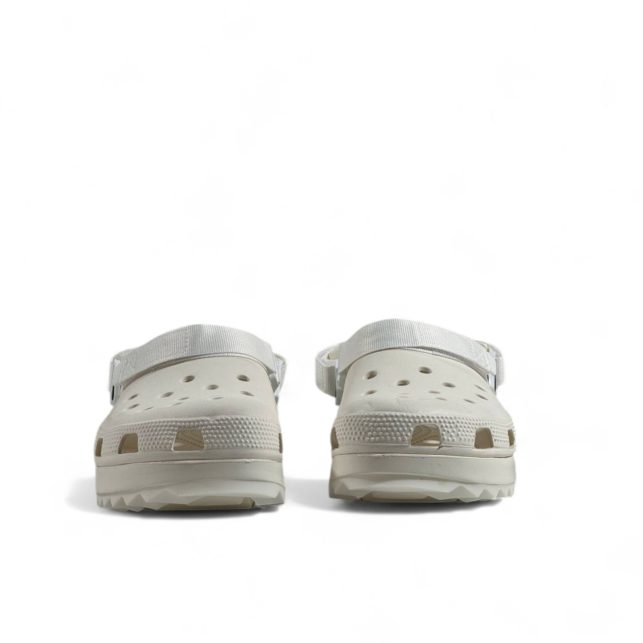 White Platform Crocs with Adjustable Strap – Bold Comfort