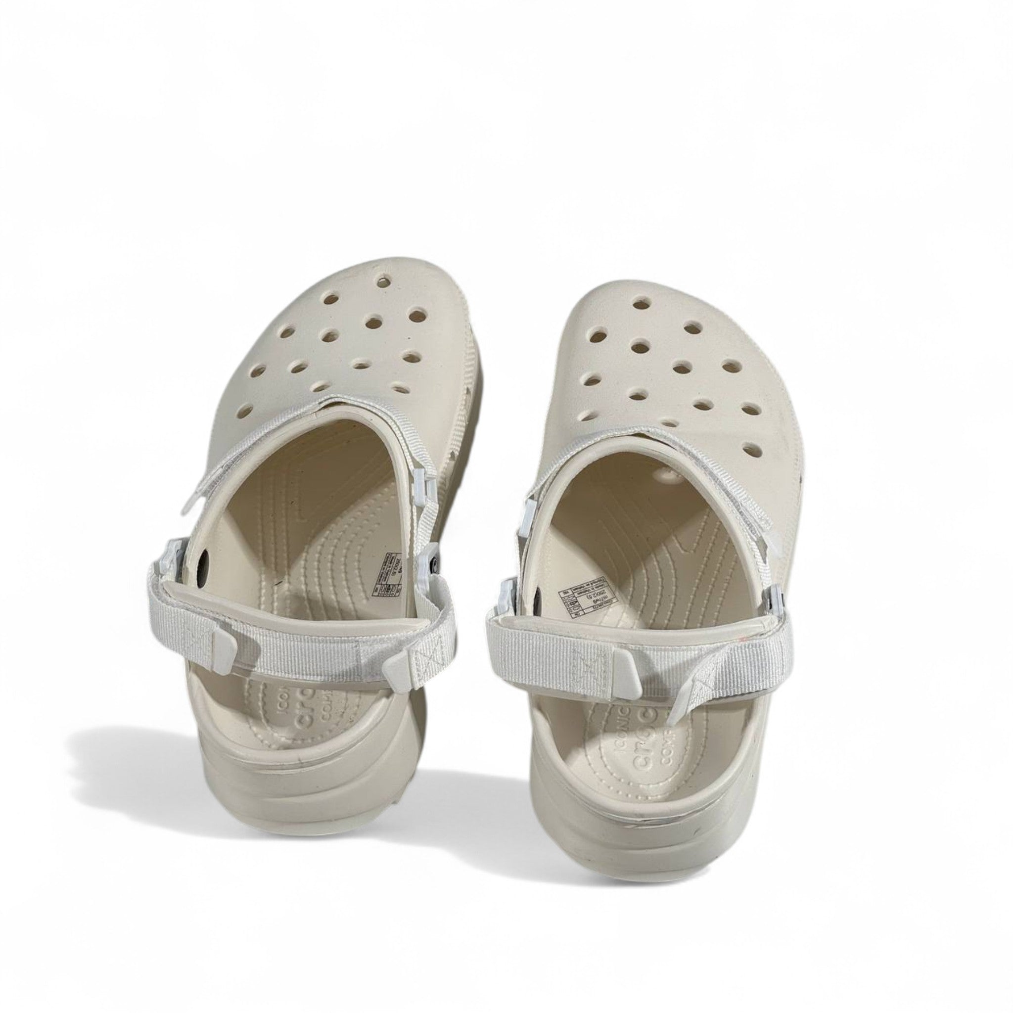 White Platform Crocs with Adjustable Strap – Bold Comfort