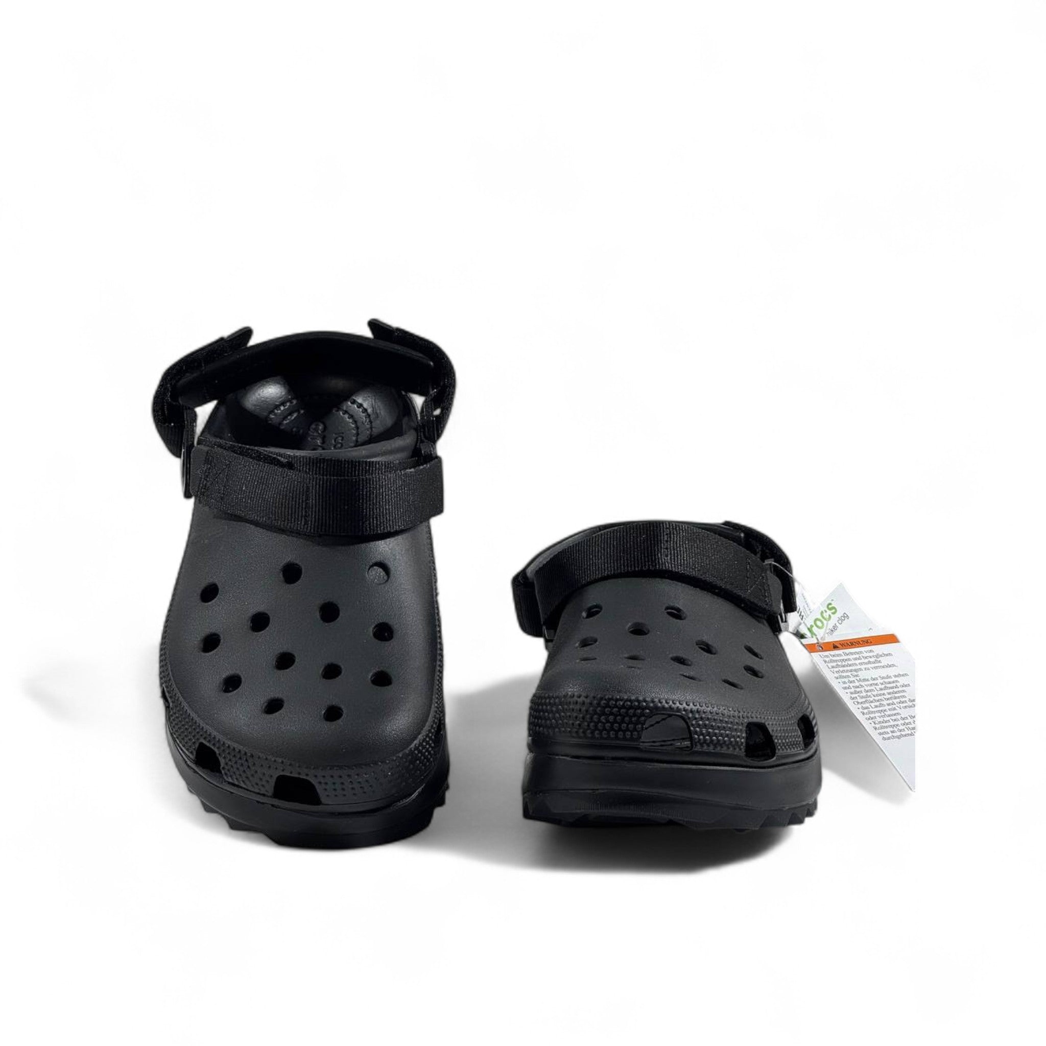 Classic Black Crocs with Adjustable Strap – Comfort & Style